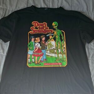 ROMWE Black Alien Graphic Kids T-Shirt